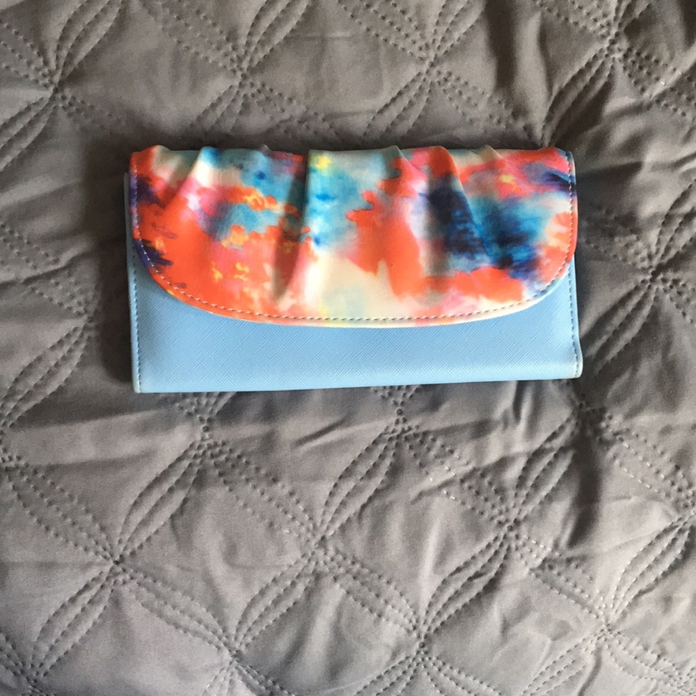 Watercolor baby blue wallet